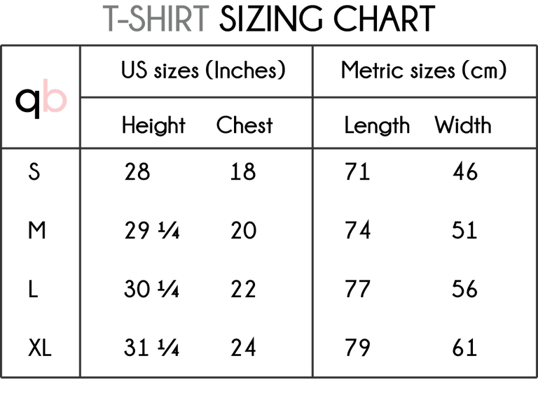 T shirt outlet size conversion